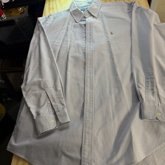 Ralph Lauren Blake Button Down Shirt Men's XL Blue White Stripe - Picture 2 of 6